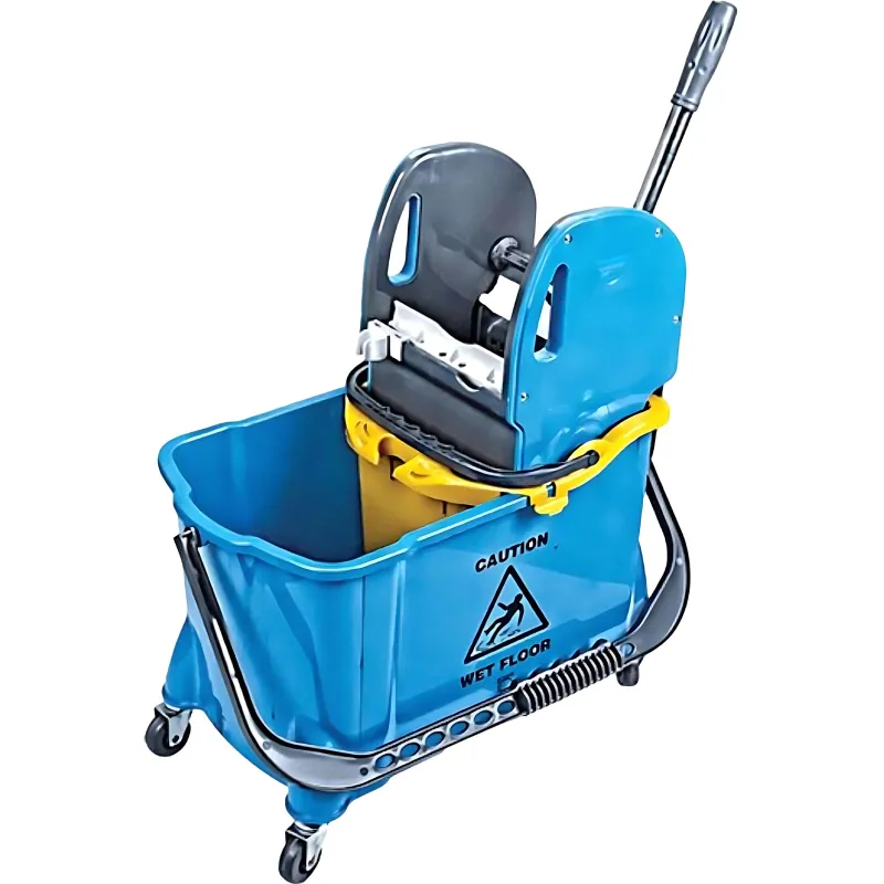 Ведро на колесах с отжимом A-VM, усиленный пластик, 24л, синее HTS731-B 1591660