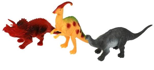 Игрушки пластизоль набор из 3-х динозавров ИГРАЕМ ВМЕСТЕ B2460218-R