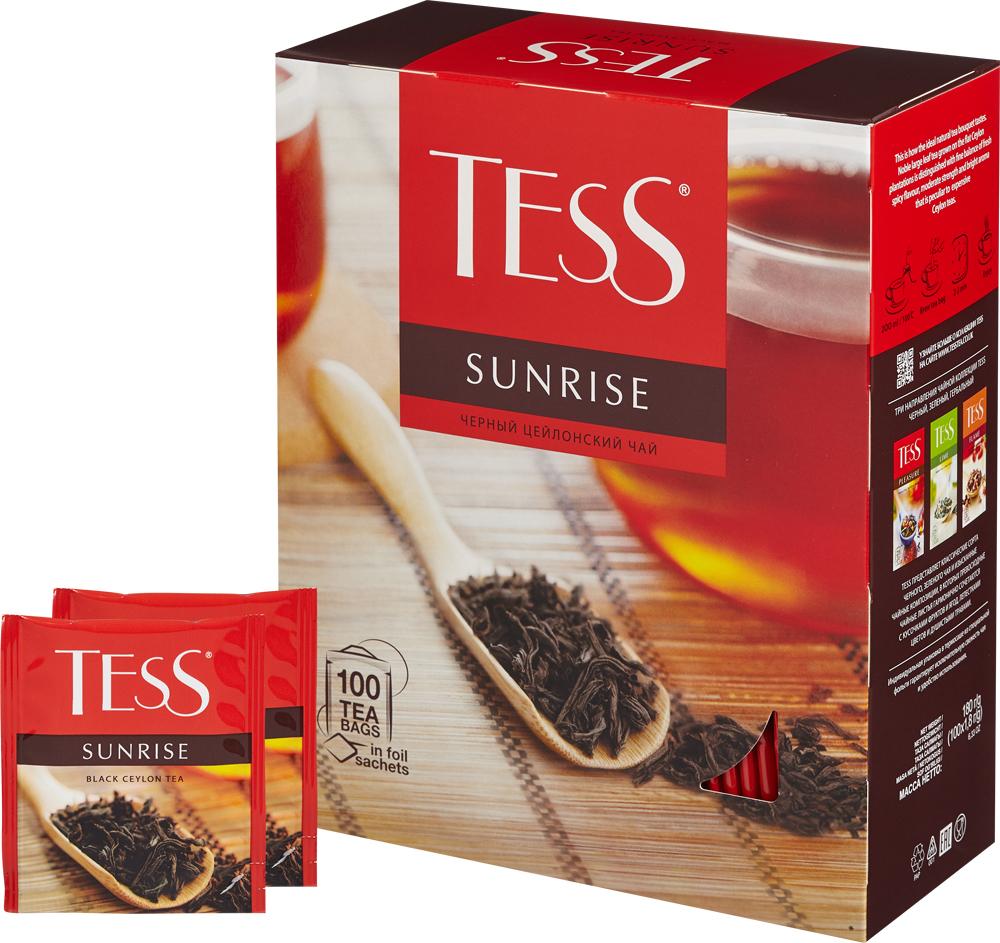 Чай TESS Санрайз черный 100 пак/уп 362484