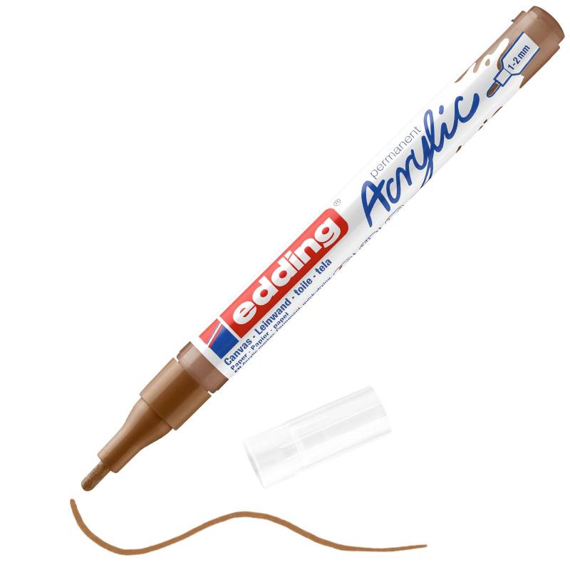 Маркер акриловый Edding 5300/919.кругл.нак. 1-2мм.Светло-коричневый/Hazel 1327808