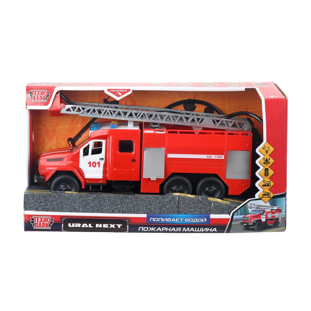 Машина пластик свет-звук "Урал Некст Пожарная", 28 см. Технопарк URALNEXTFIR-27PLWAT-RD (24)