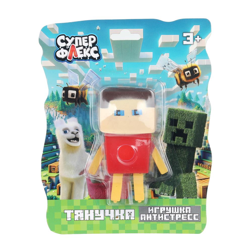 Игрушка антистресс тянучка - пиксельный персонаж в красном свитере Играем Вместе YM-STMC02-RU