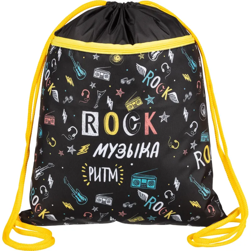 Мешок для обуви Комус Класс Rock музыка, 360х470 мм, карман, МО-26-2 1910133