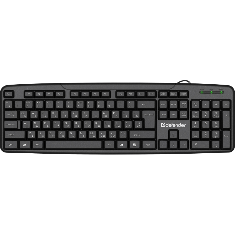 Клавиатура Defender Next HB-440 RU,черный,полноразм.ерная 1549154 45440