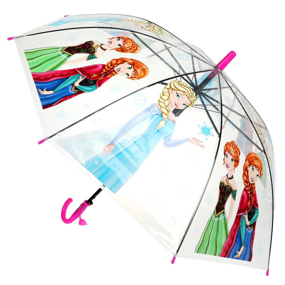 Зонт детский фрозен 50 см, прозрачный, полуавтомат Играем Вместе UM50T-NFRZ