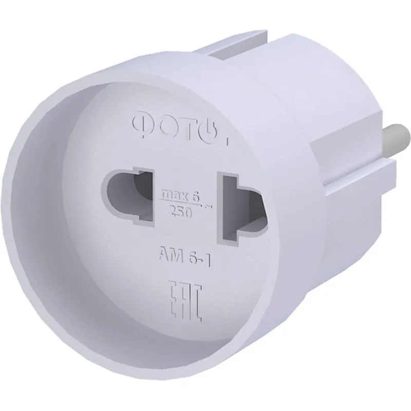 Переходник электрический ФОТОН АМ 6-1, 6А/1500Вт 1988129 22844