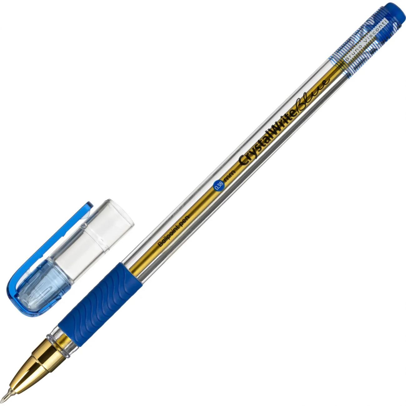 Ручка шарик. BrunoVisconti неавтомат. CRYSTALWRITE, син,038мм,20-0404/01 Bruno Visconti 2182169
