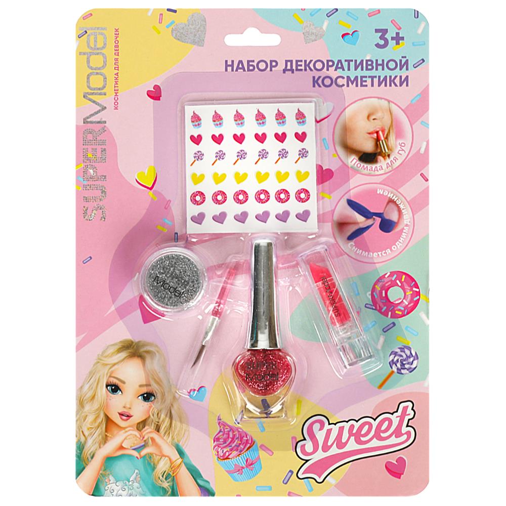 Набор косметики для девочек: помада, лак, блестки, наклейки МИЛАЯ ЛЕДИ 86367-TM-ML