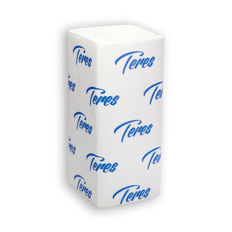 Полотенца бумажные лые Терес Комфорт V-сложения 2-слойные 20 пачек по 200 л (Т-0221) 425623