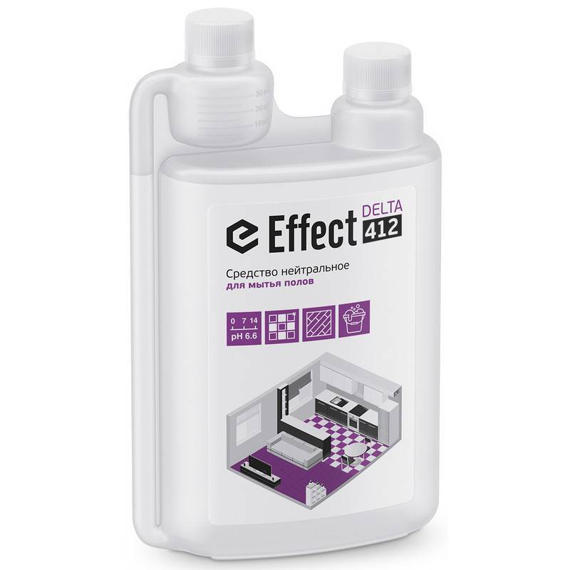 Средство для мытья полов Effect Delta 412 1 л (концентрат) Effect СХЗ 13749 789827