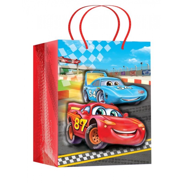 Пакет подарочный с аппликацией, машинки, размер M Чудо праздник PAM-113277-CAR