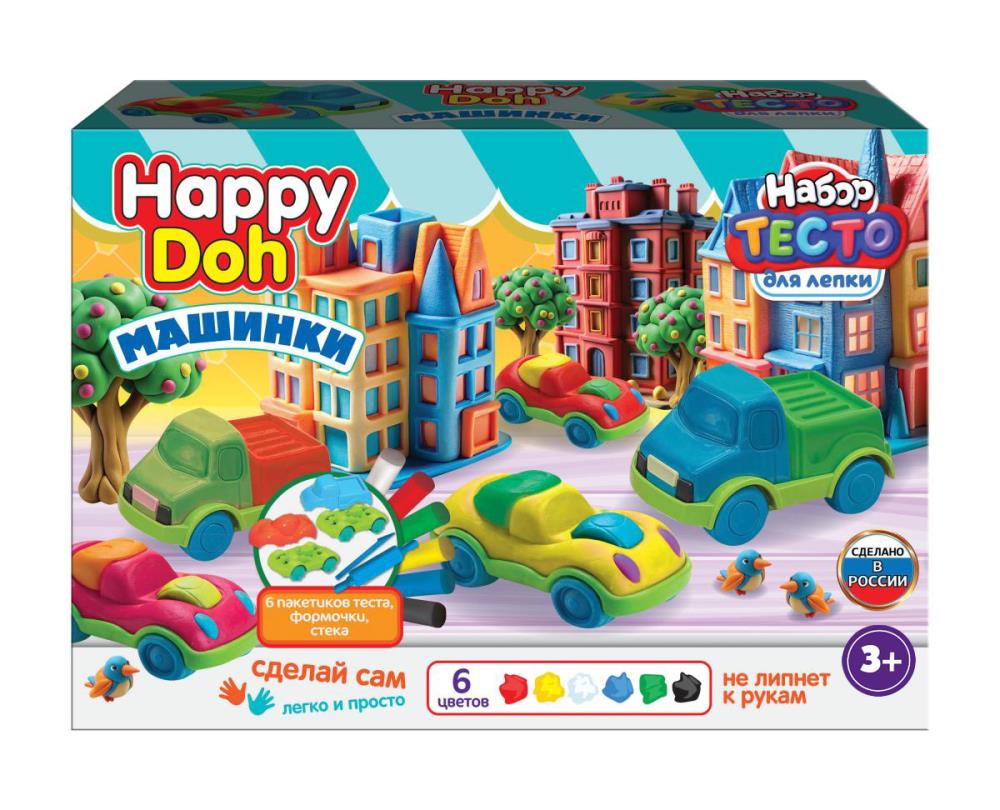 Набор с тестом для лепки Машинки HAPPY DOH PDSET-126289-CARS