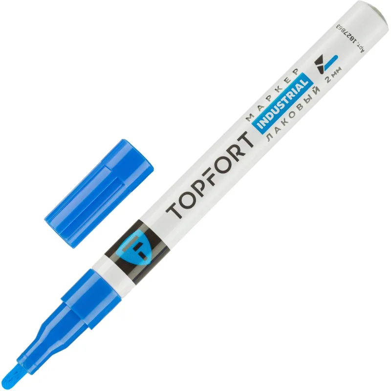 Маркер лаковый TOPFORT Industrial 2 мм синий 1827863 ZP1101