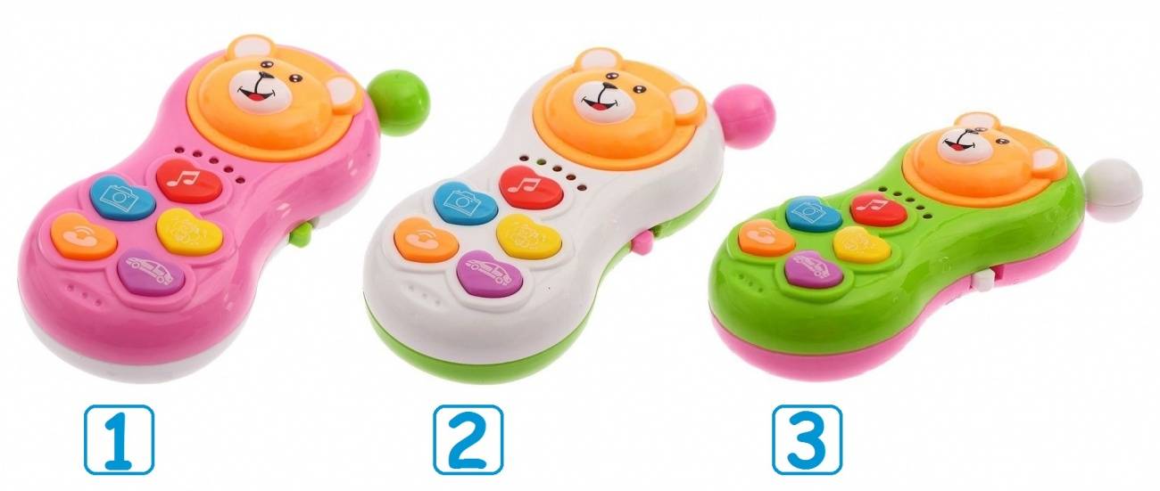 Телефончик "Ало, Ало! Мишка" свет/звук (3 в асс) игрушка Shantou Gepai 6688-1