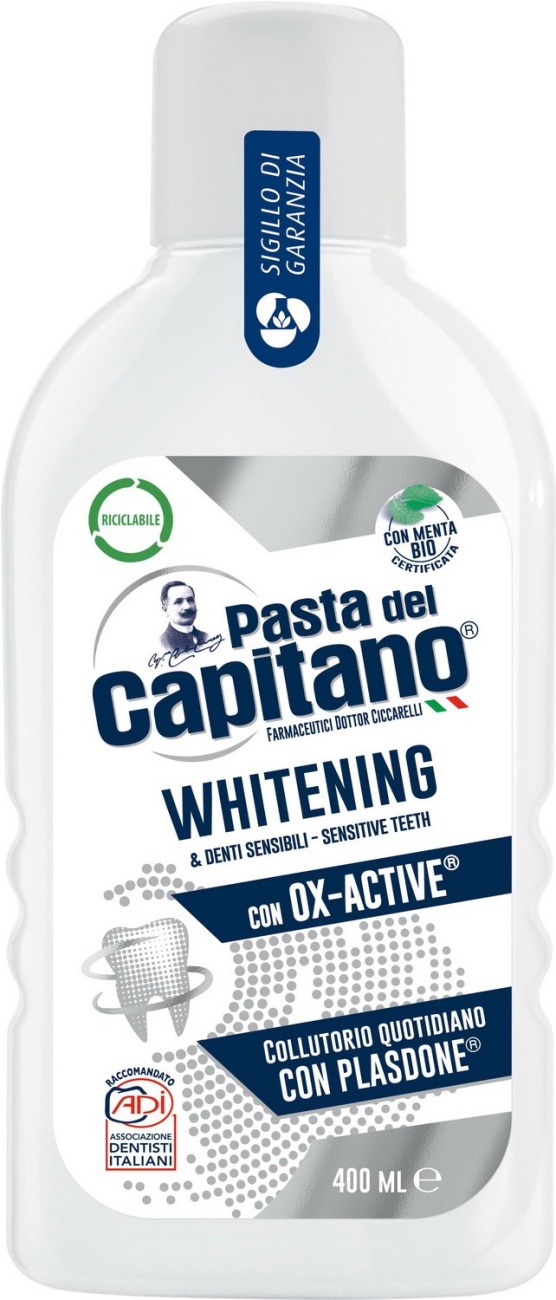 Ополаскиватель для полости рта Pasta del Capitano Whitening with OX-Active 400 мл 8002140032905