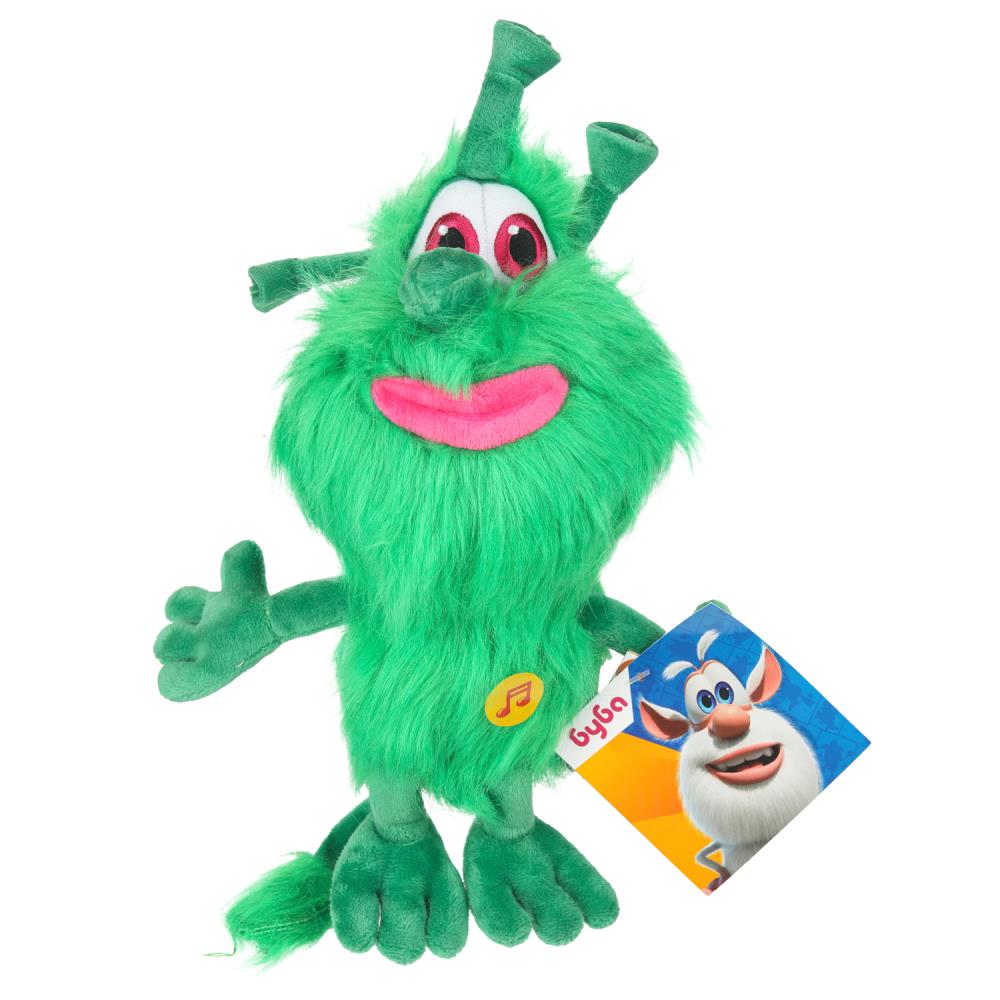 Мягкая игрушка Буба зеленый, 20 см, вышитые глаза, озвуч. Мульти-пульти M130123G-20S