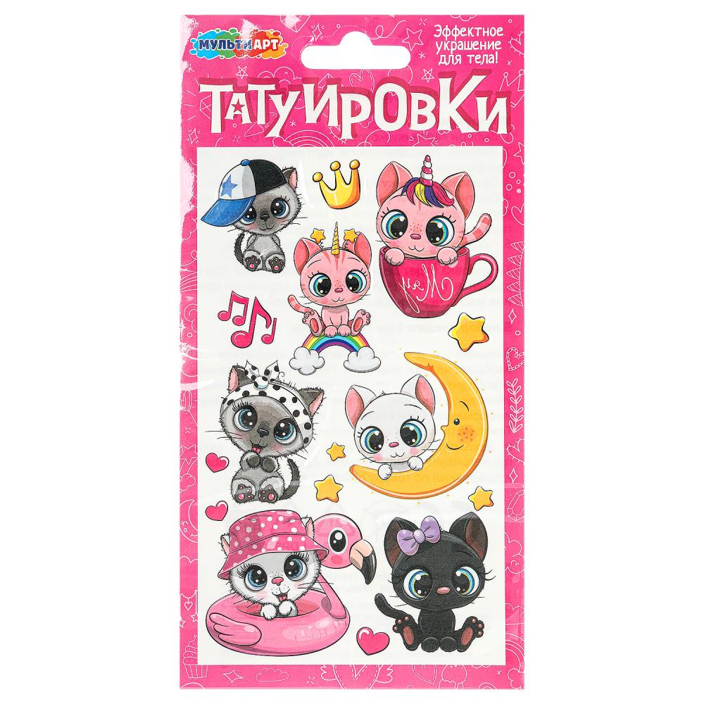 Тату Котята, 1 лист, MultiArt TATTOO-122121