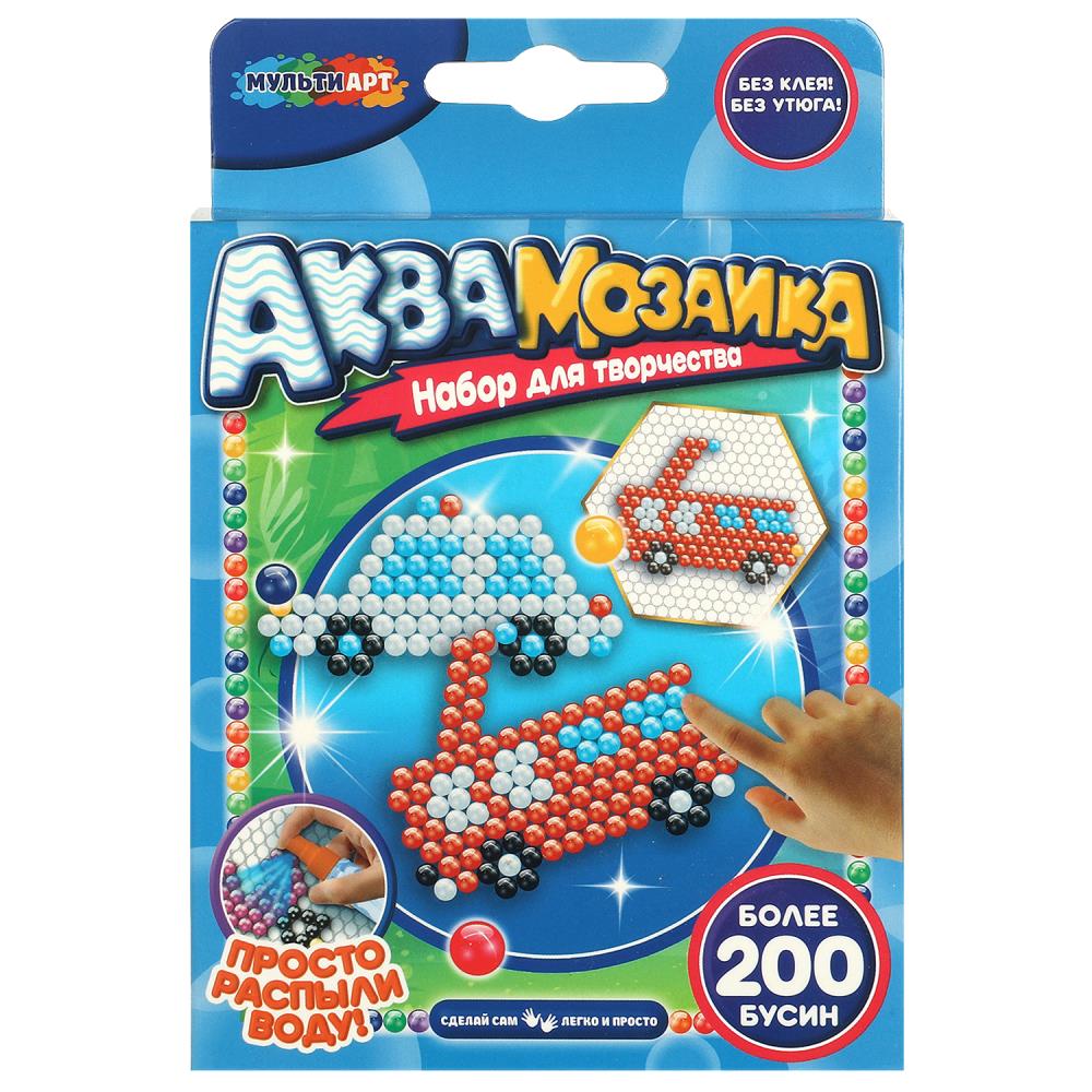 Аквамозаика 200 бусин "Машины" MultiArt AB-200CAR