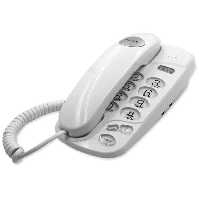 Телефон проводной teXet TX-238 белый 1282367 126900