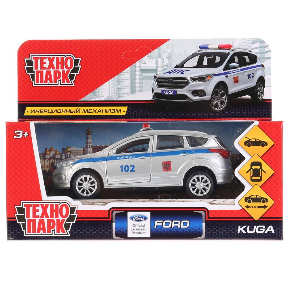 Машина металлическая "Ford Kuga Полиция" 12см, открыв. двери, с инерцией Технопарк KUGA-P