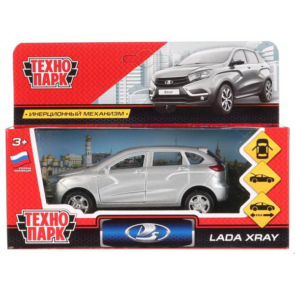 Машинка Технопарк LADA XRAY Серебристый 12 см XRAY-SL