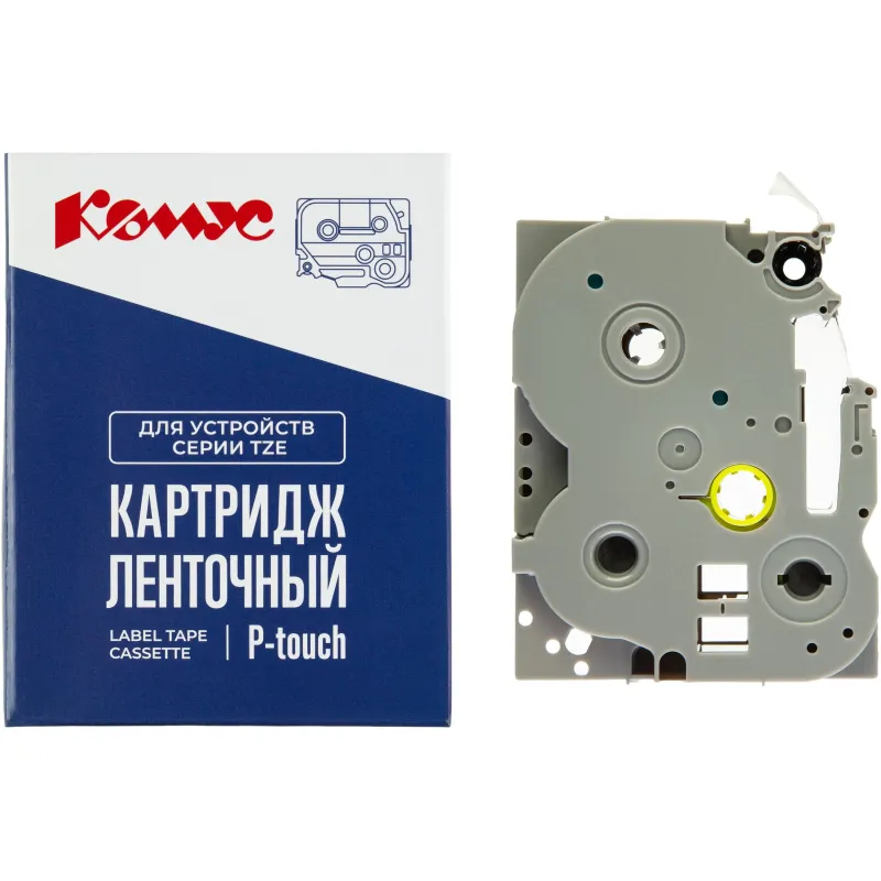 Картридж Комус TZE-531(Brother TZE-531 черный на синем,12мм/8м) 1944159 RL-B-T531P-BK/BL-12MM*8M