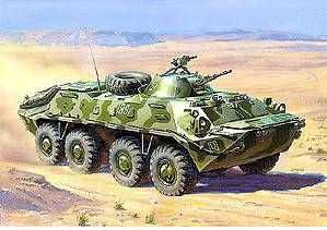 Советский БТР-70 "Афганская война" сборная модель Звезда 3557з