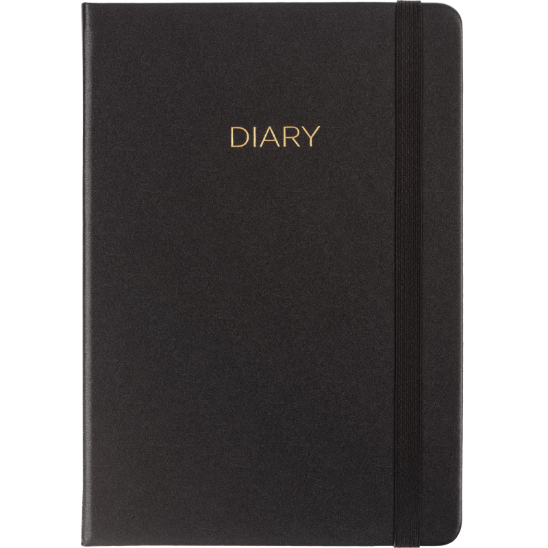 Ежедневник недат. черный, А5 136 л. искусств. кожа, ATTACHE 1568271