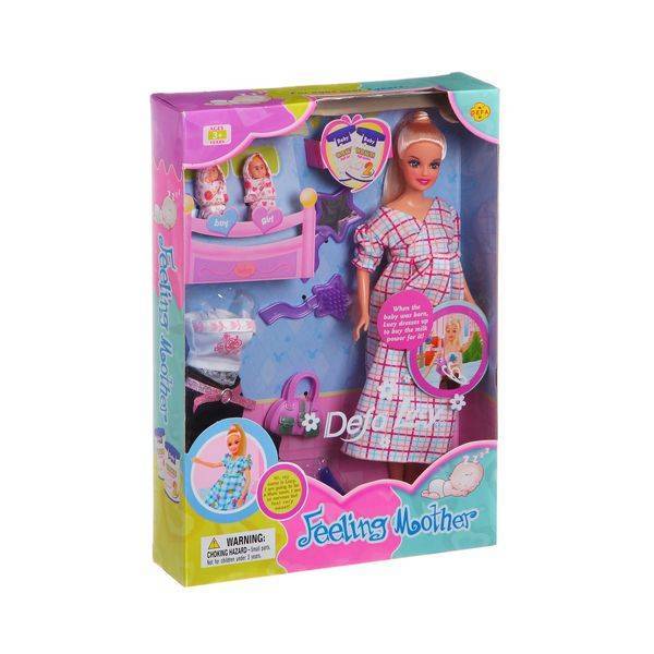 Кукла "Мама с двойняшками" и аксесс. в асс. Defa Д19426-1 8009