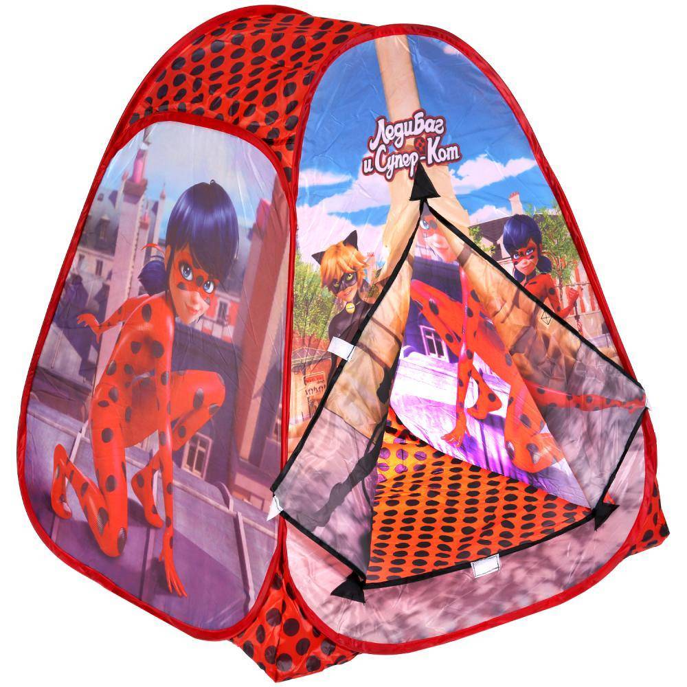 Детская игровая палатка "Леди Баг и Супер Кот" 81х91х81 см, в сумке Играем вместе GFA-LB01-R