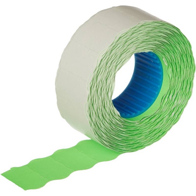 Этикет-лента Эконом 22х12 зел волна 1000шт/рул 10рул/уп 419601