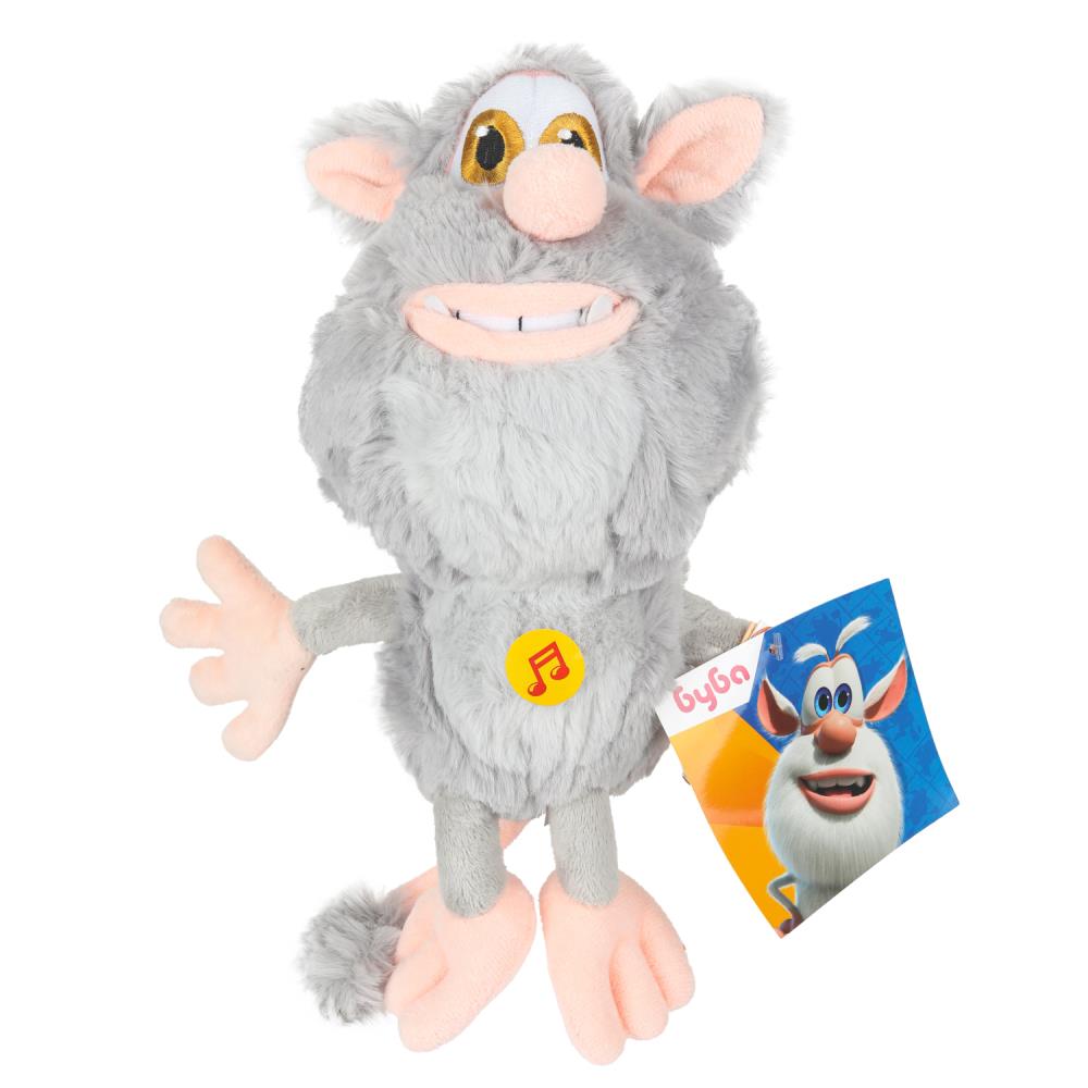 Мягкая игрушка Буба серый, 20 см, вышитые глаза, озвуч. Мульти-пульти M125351GR-20S