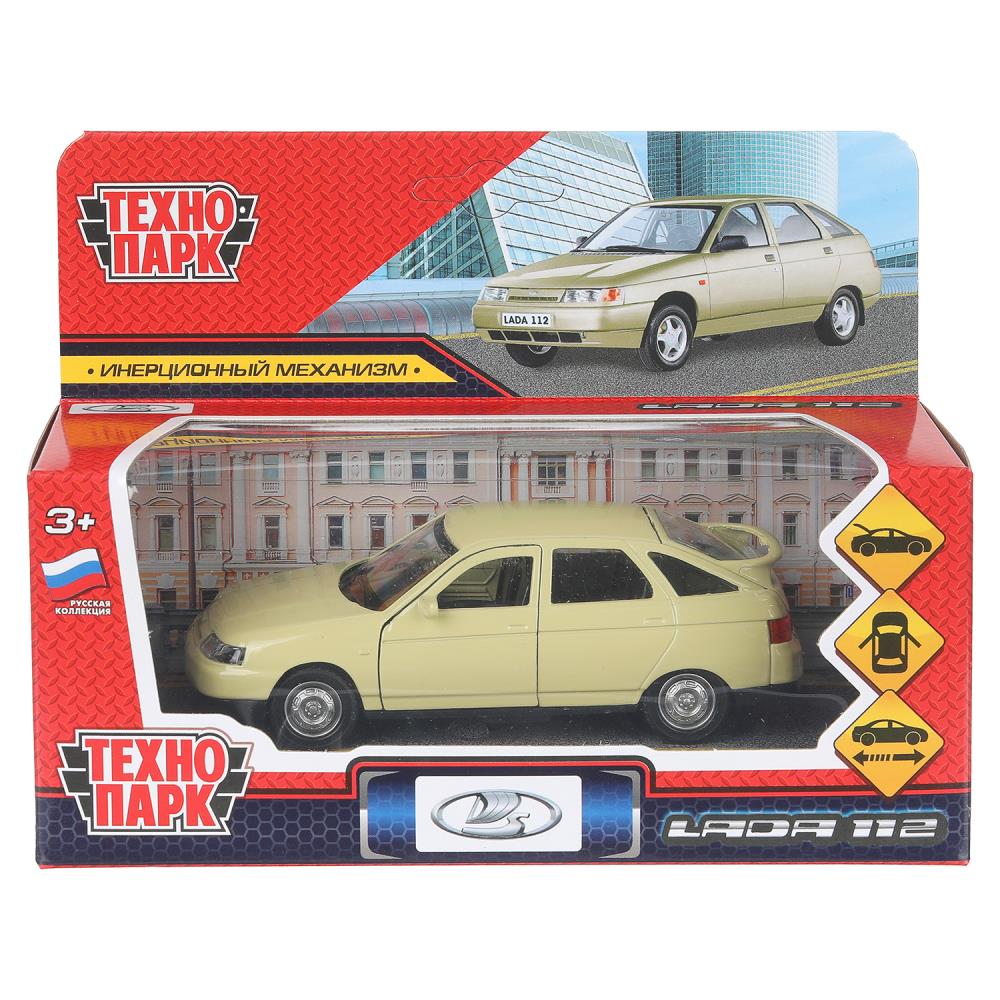 Машина металлическая "Ваз-2112", 12 см. бежевый Технопарк 2112-12-BG-WOD