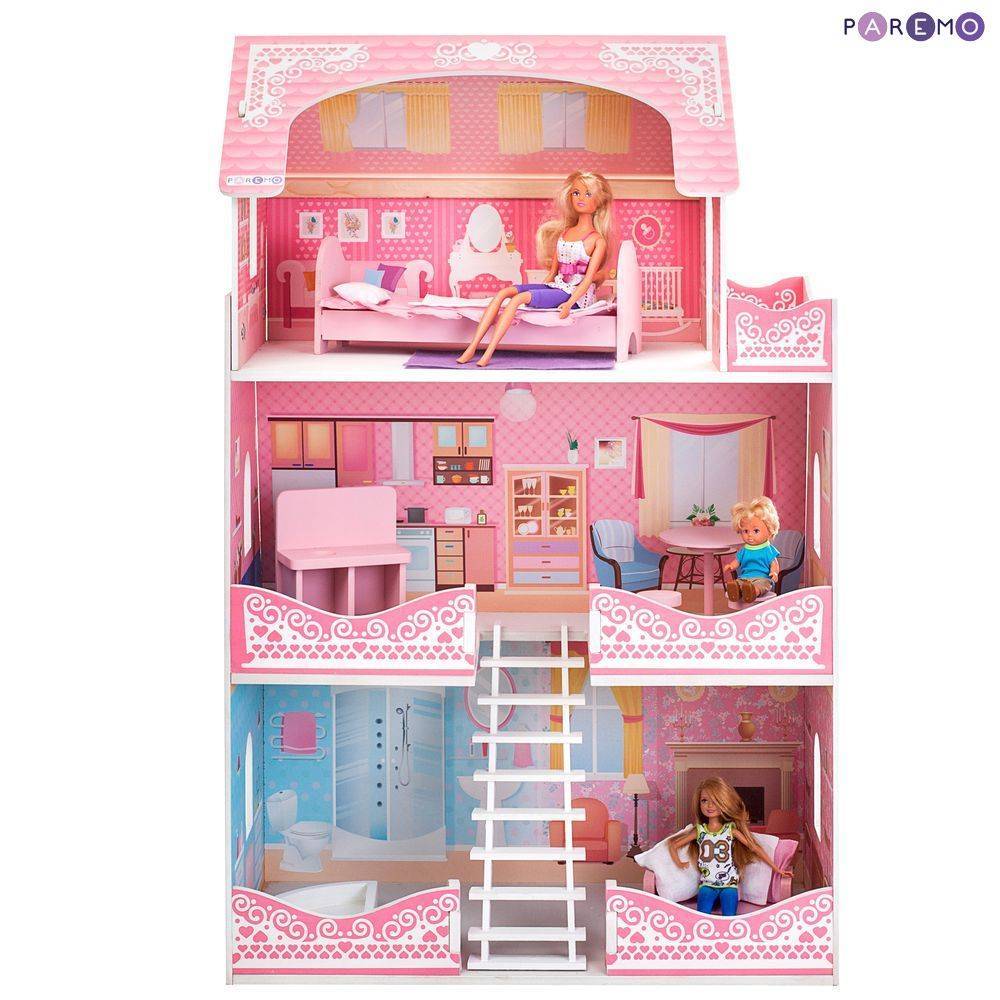 кукольный дом с мебелью и куклами