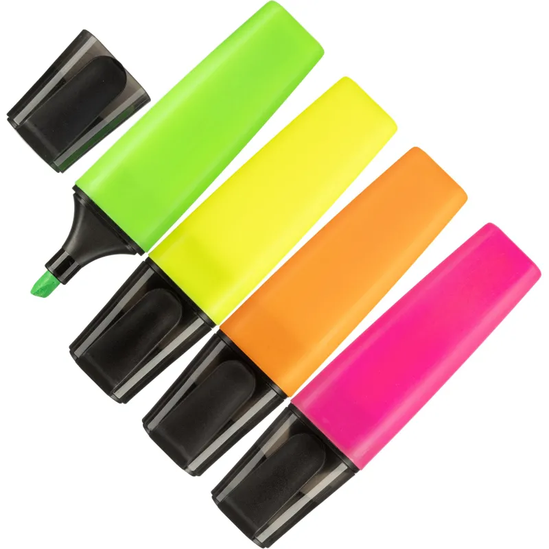 Маркер текстовыделитель 1-5мм набор 4цв/наб, пвх пакет (жел,зел,оран,роз) Выбор есть 2147058