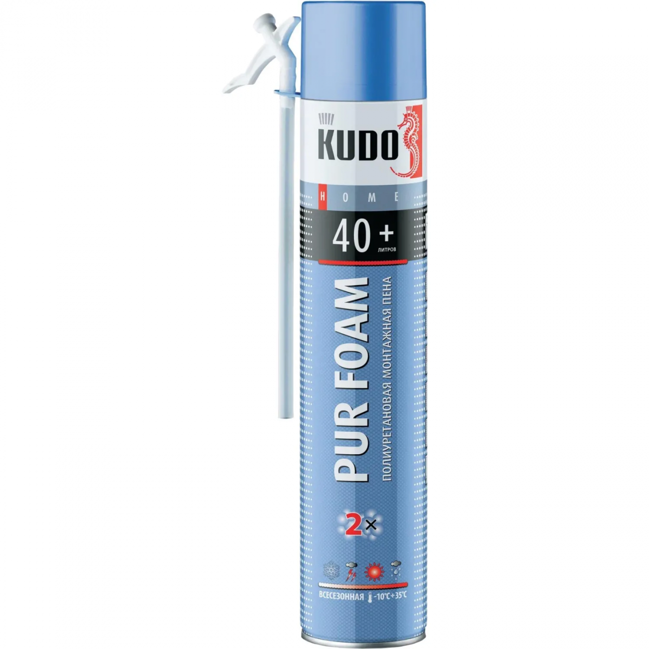 Пена монтажная бытовая Kudo Home 40+, всесезонная, 1000 мл 46426 1500734