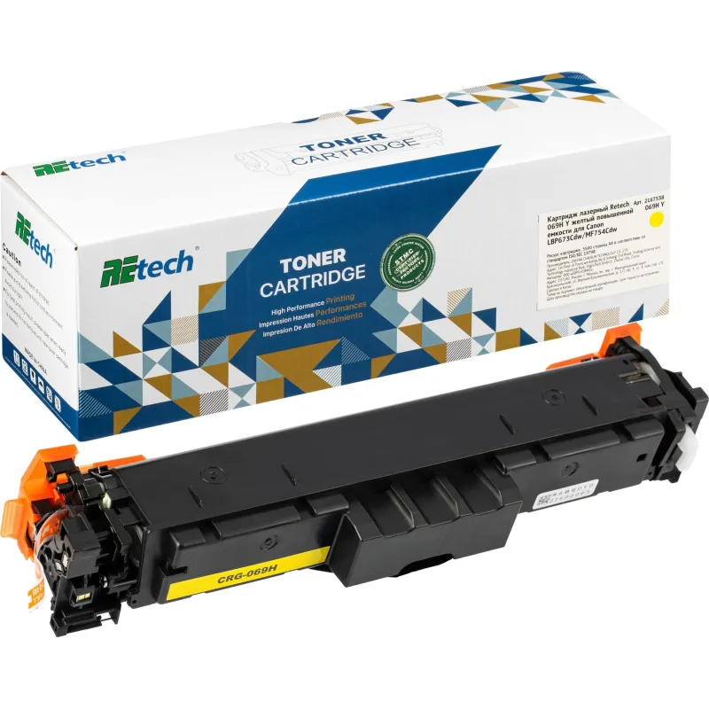 Картридж лазерный Retech 069H Y жел. пов.емк. для Canon LBP673Cdw/MF754Cdw 2167538 5095C002