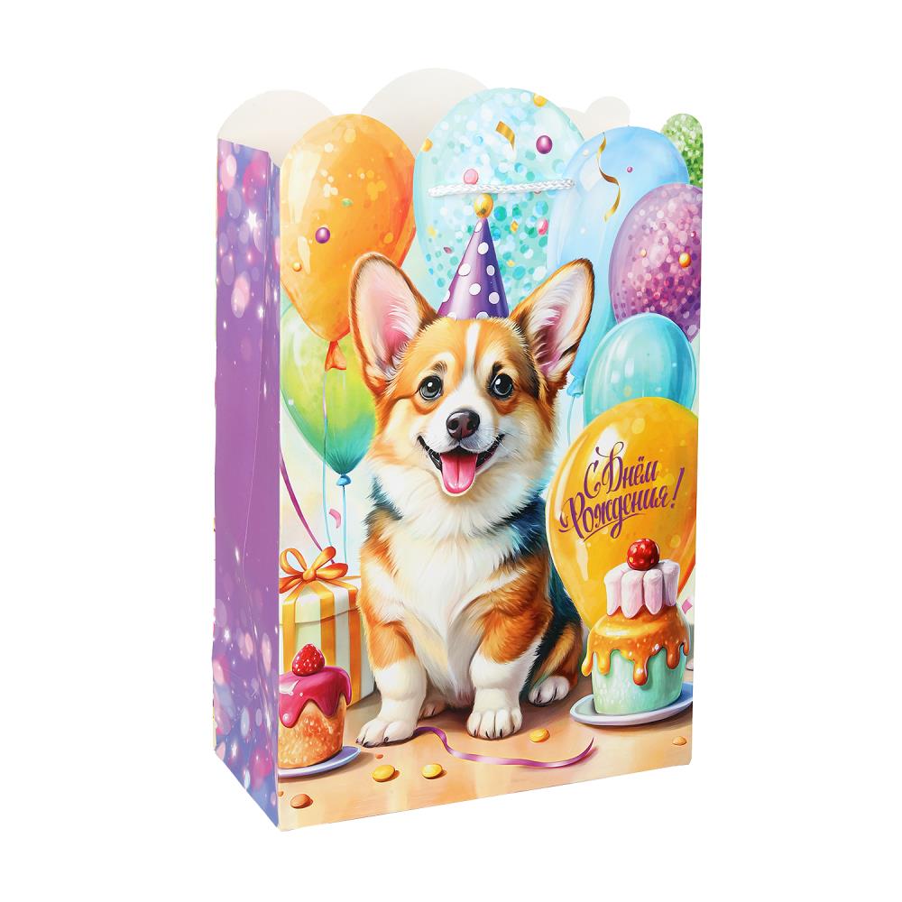 Пакет подарочный ML, "Корги", вырубка, 190 гр/м Чудо праздник PML-130110-CG