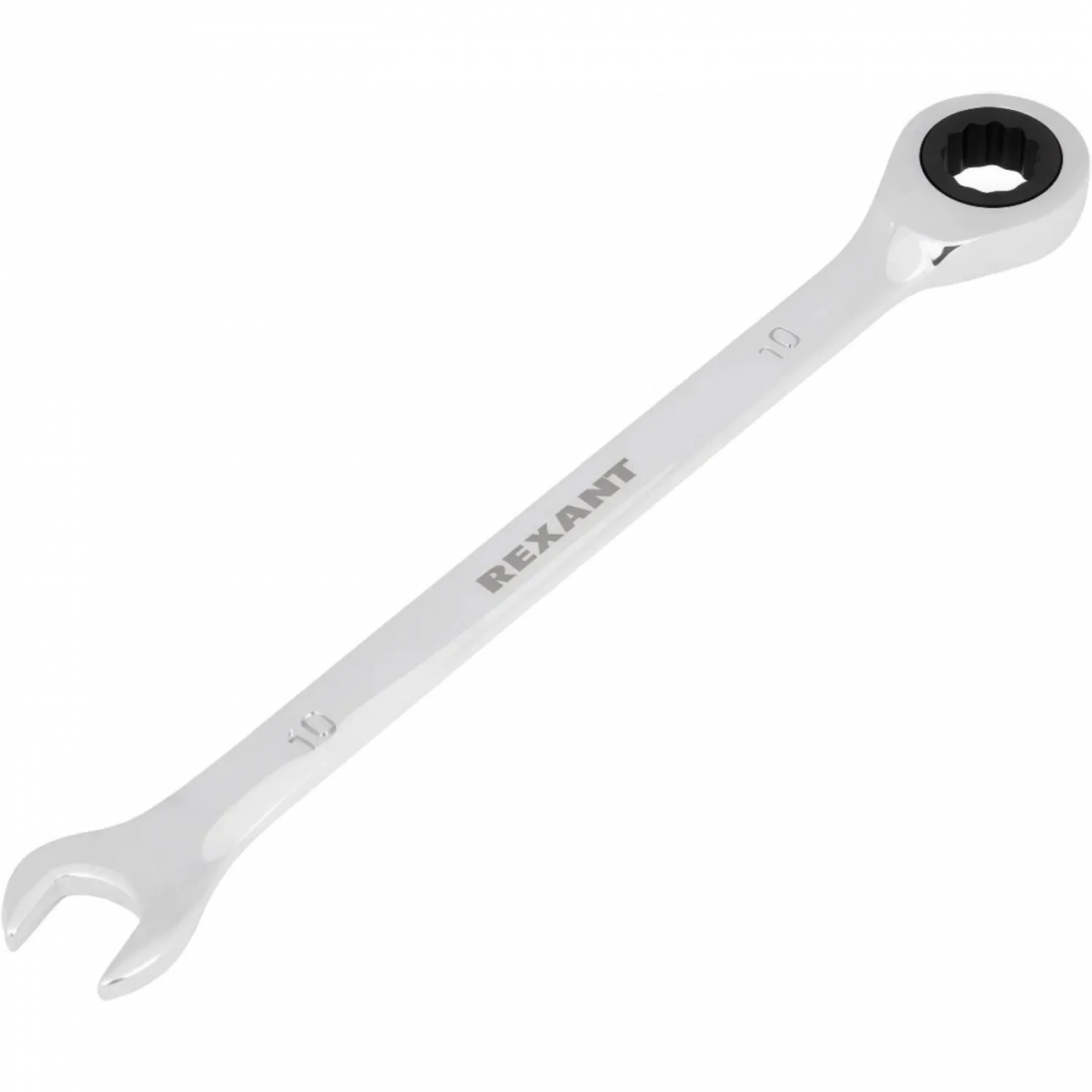 Ключ комбинированный трещоточный 10мм, CrV, зеркальн. хром REXANT 12-5805-1 2381324