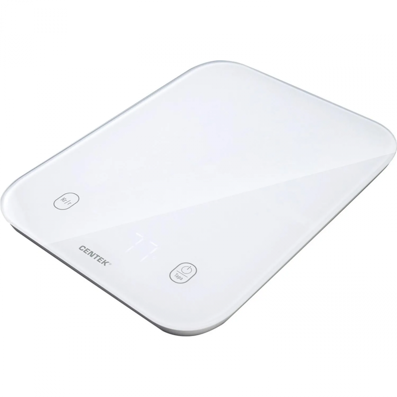 Весы Centek CT-2480 LED WHITE, кухонные, сенсор, 150х15х205мм, max 5кг 2088945