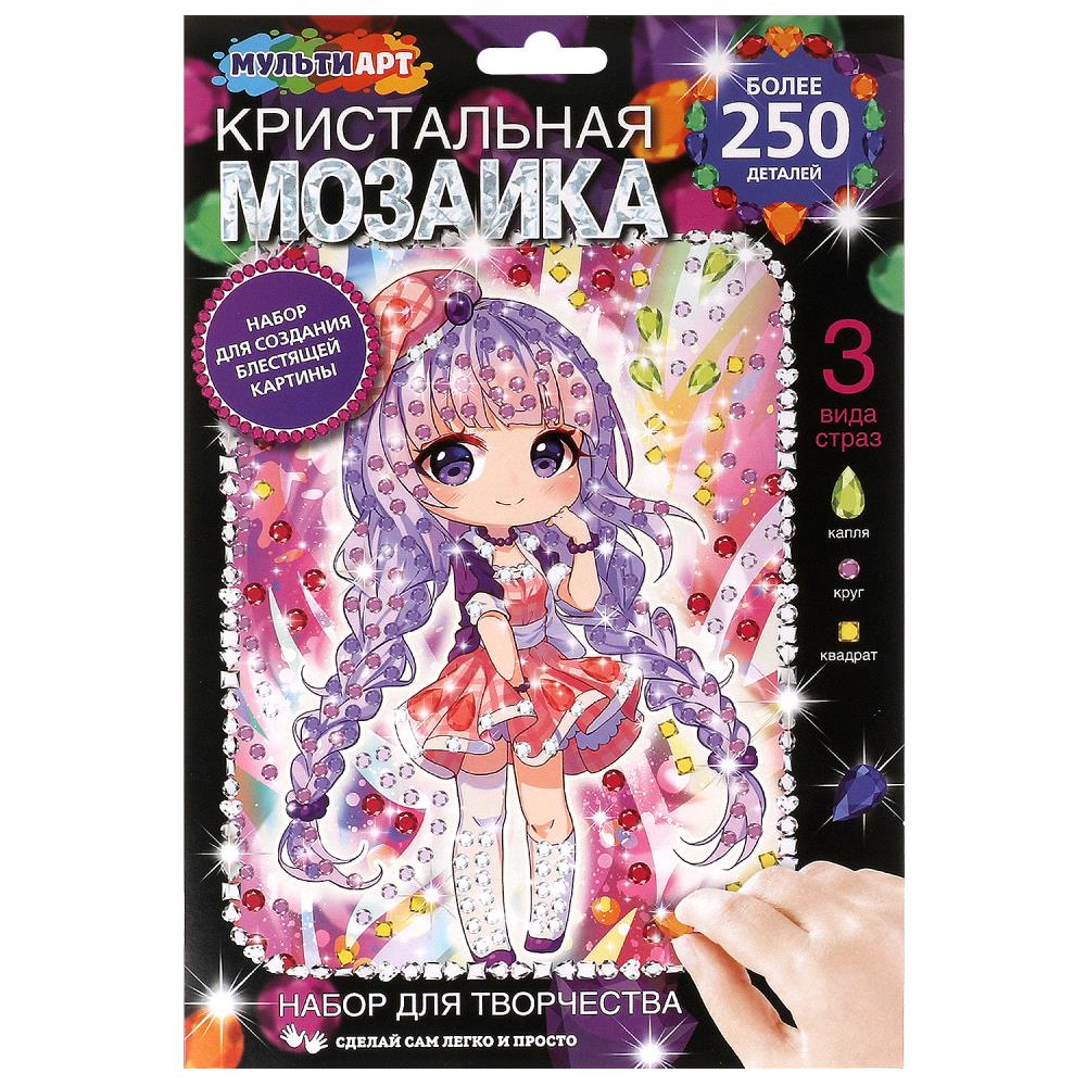 Кристальная мозаика 17х23 см. Милашка Аниме MultiArt CRYST-PINTAN