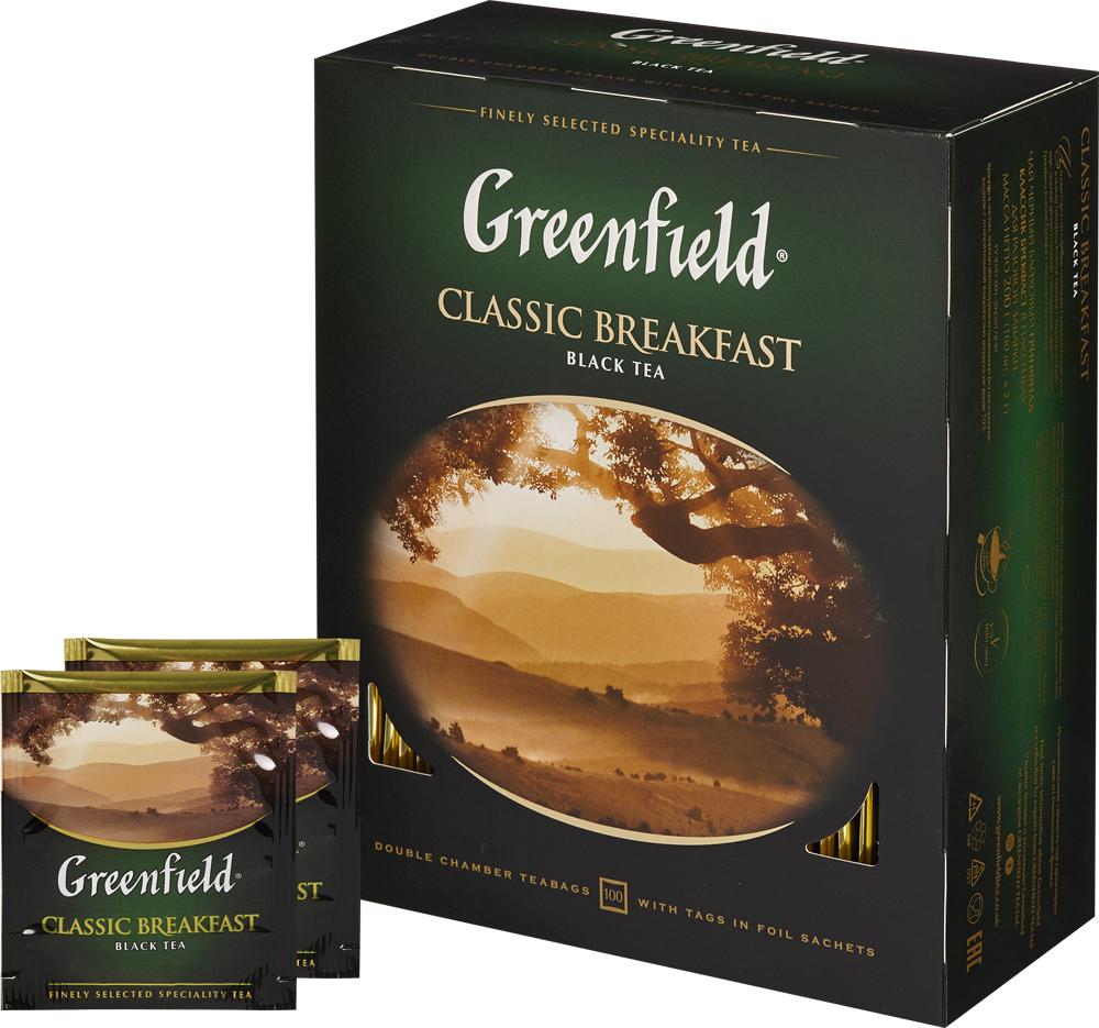 Чай Greenfield Classic Breakfast черный,100пак/уп 0582-09 Т 1042569