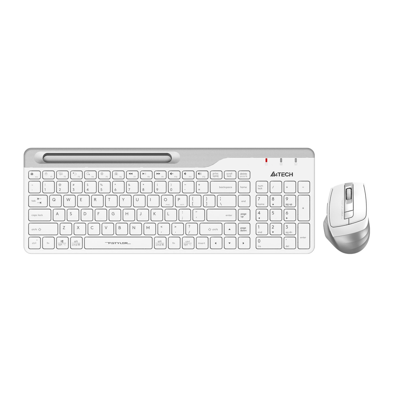 Набор клавиатура+мышь A4Tech Fstyler (FB2535C ICY WHITE) клав,мышь:бел/сер 1729908