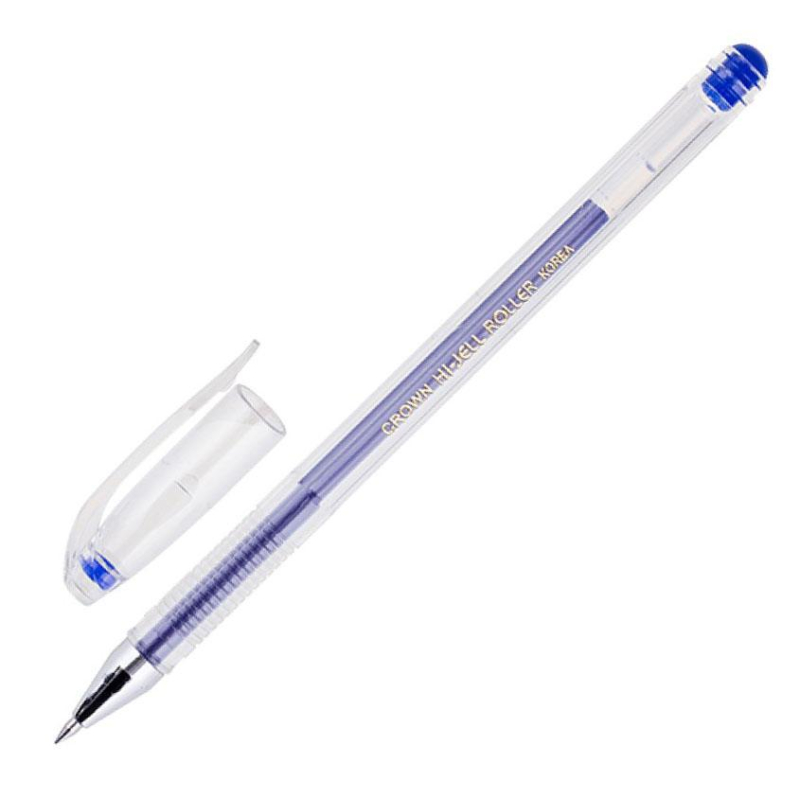 Ручка гель неавтомат. CROWN Hi-Jell синяя 0,5мм HJR-500B 1511131