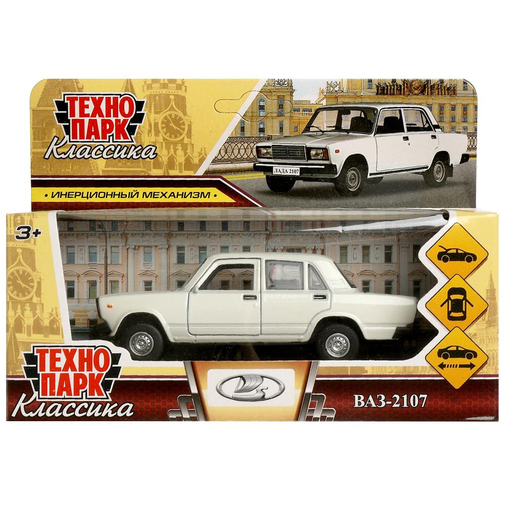 Машина ваз-2107, 12 см, белый (игрушка) Технопарк 2107-12-WH