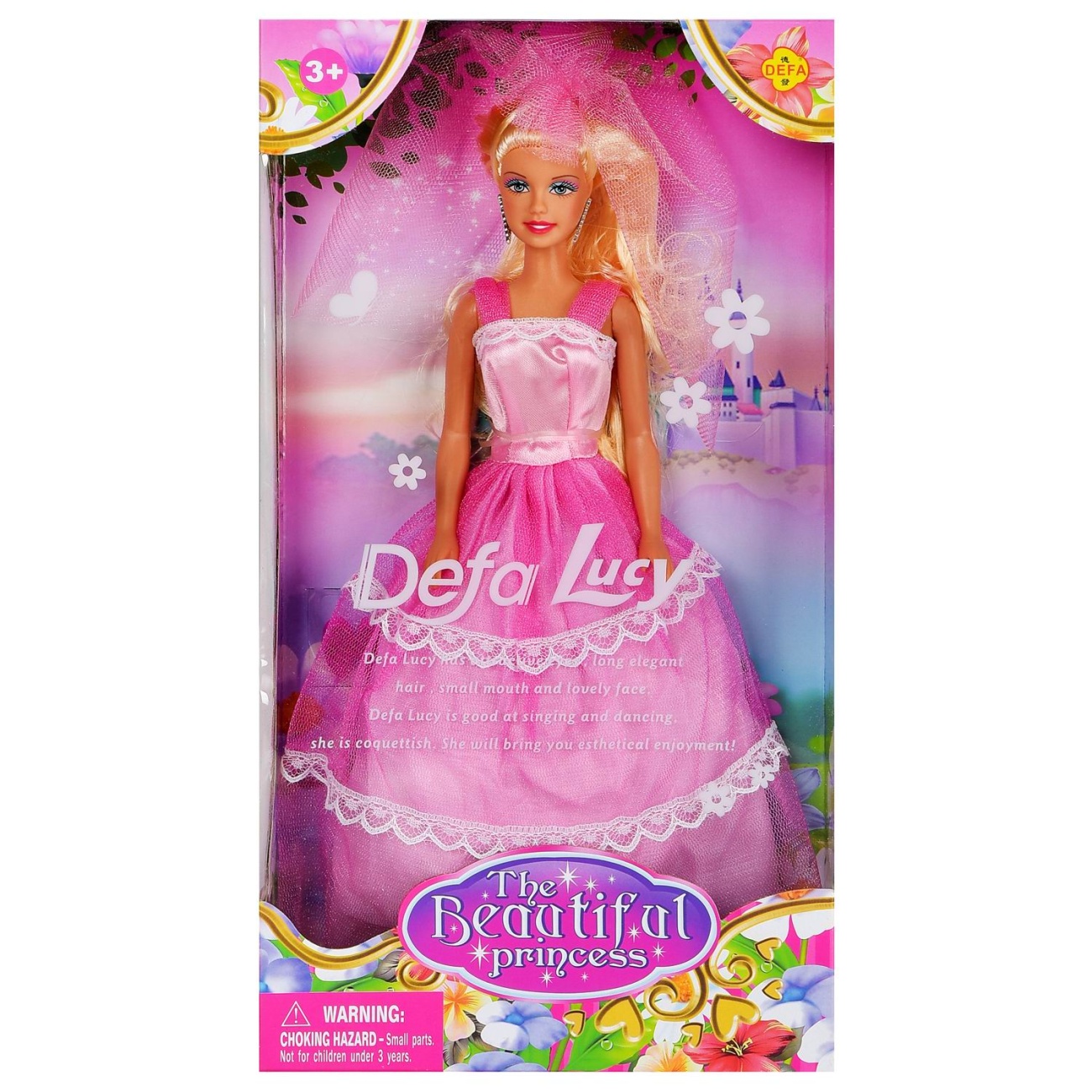 Кукла Defa Lucy Невеста в розовом платье 29 см 8065d/розовое