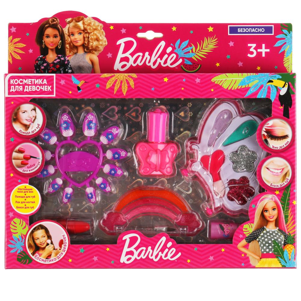 Косметика для девочек Барби: тени для век, помада, лак для ногтей, блеск, Милая Леди 20577C2-BAR