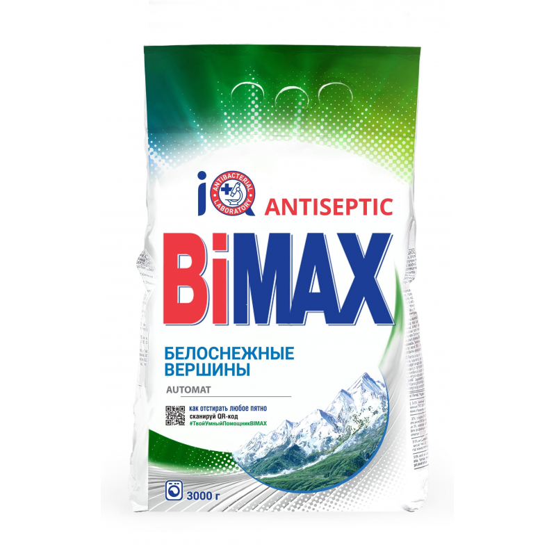 Порошок стиральный BiMax Белоснежные вершины 3кг автомат 1462124 1042-1Х