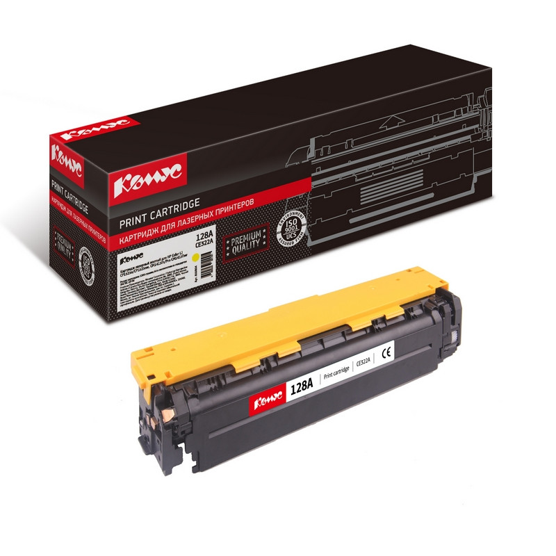 Картридж лазерный Комус 128A CE322A жел. для HP CP1525/CM1410 855804