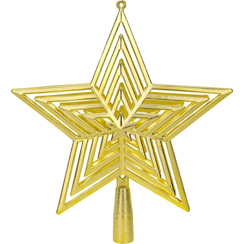 Верхушка на елку Звезда, золотая, 23 см НУ-4399 Miland 2118661